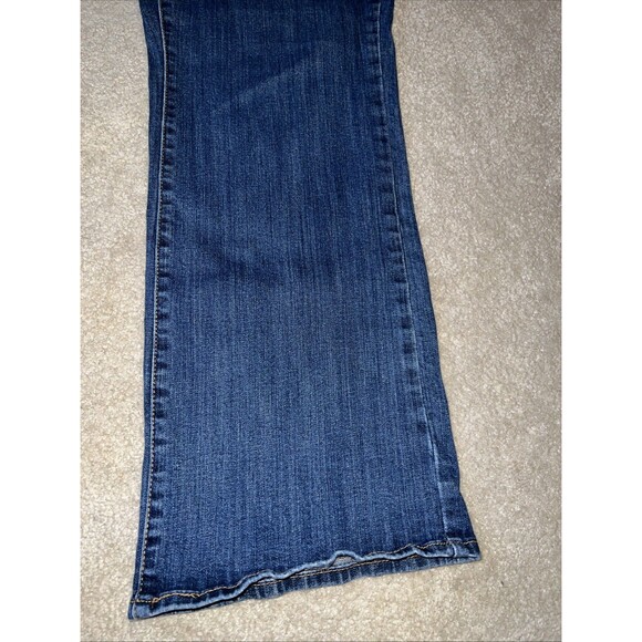 Womens Jeans-LEVI'S-dark blue denim stretch "415 Relaxed Bootcut"-20W - Picture 3 of 7